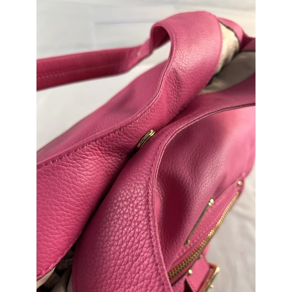 Authentic Michael Kors Pink Pebbled Leather Hobo Shoulder‎ Bag